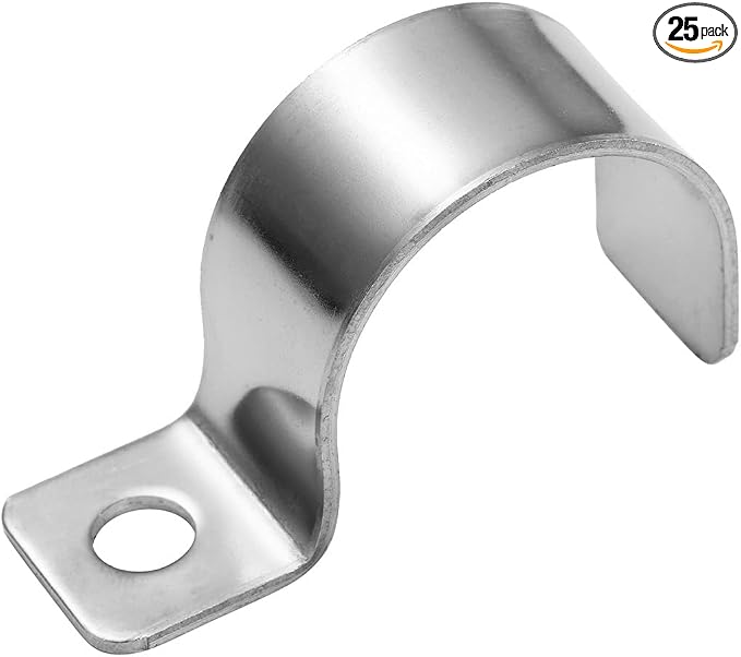 Conduit Pipe Clamps, 304 Ss Pipe Mounting Brackets, Metal One-Hole P-Type Clips by Unknown