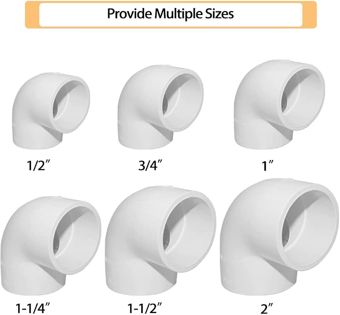 5PCS 1-1/4" 90 Degree Elbow PVC Pipe Fitting Adapter Coupling Connector - Image 5