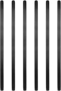 6 Pack 3/4" × 54" Pre-Cut Black Metal Pipe, Industrial Steel Fits Standard by GeilSpace