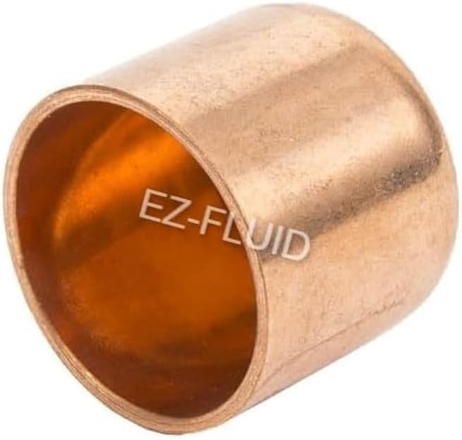 EZ-FLUID Plumbing 2" Solder LF Copper Pipe End Cap, Pressure Copper Cap Plug by EZ-FLUIDPlumbingProducts