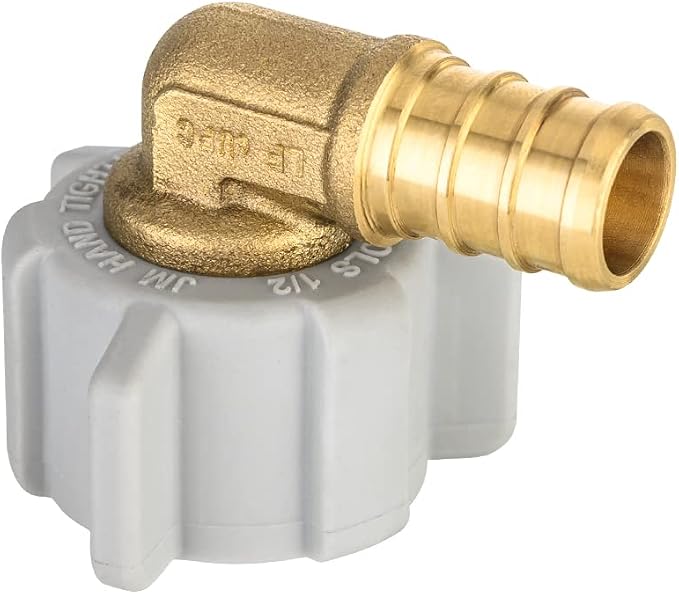 EFIELD 1/2" Pex x 1/2" Female NPT Swivel Elbow | Brass Barb Crimp Fittings - Image 7