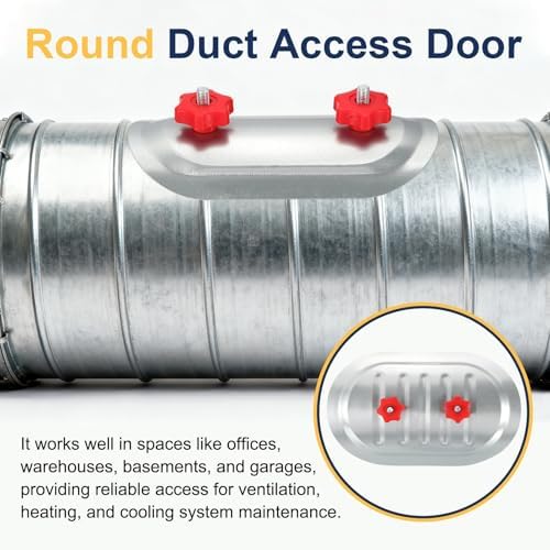 PATIKIL 12" Round Duct Access Door, Duct Maintenance Access Door Galvanized - Image 6