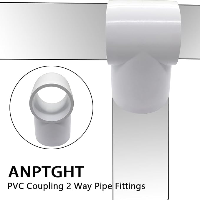 1-1/4" Slip Tee PVC Fitting, Furniture Grade PVC DIY Connector - Image 4