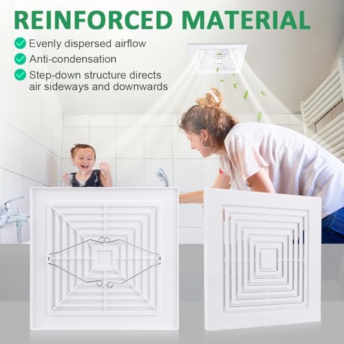 WKZO 2-Pack BP46 BP90 Bathroom Ceiling Fan Grille - Image 4