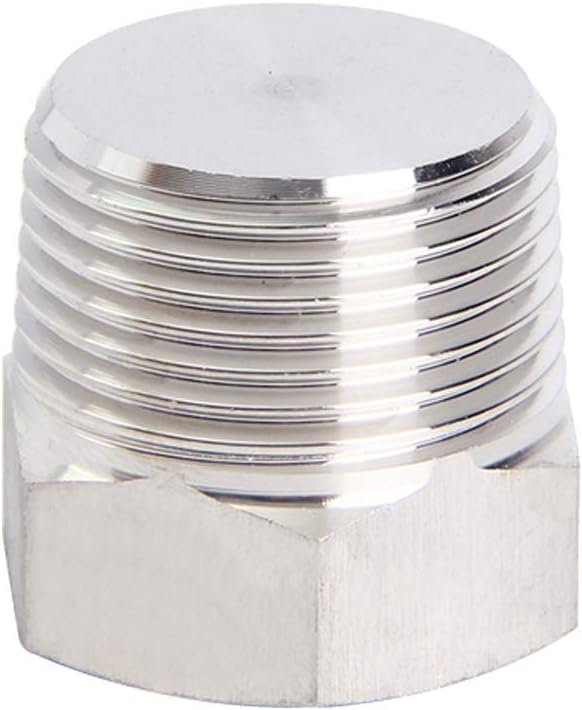 Joywayus 2Pcs Stainless Steel Outer Hex Thread Socket Pipe Plug Fitting 3/4" - Image 5