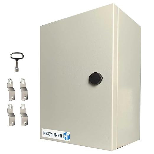 NBCYUNER 20x20x12 Electrical Enclosure Box NEMA 4 Outdoor Enclosure, IP66 by NBCYUNER