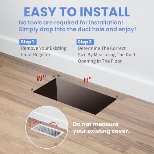 Howeall 4x12 Inches 2 Pack Heavy Duty Walkable Floor Register Easy Adjust Air - Image 6