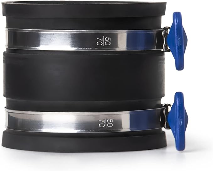 POWERTEC 70337-P2 2-1/2" Dust Control Flex Cuff w/Adjustable Key Hose Clamps - Image 2