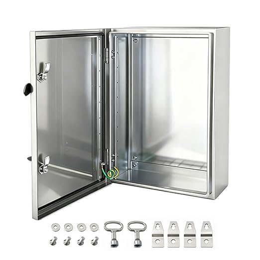 Electrical Enclosure 24x24x12, 304 Stainless Steel Enclosure IP66 Waterproof by YcXingnon