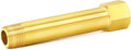 ChillWaves Brass Pipe Fitting, Long Nipple Pipe 1/2" NPT Male x 1/2" NPT Female by VisittheCHILLWAVES