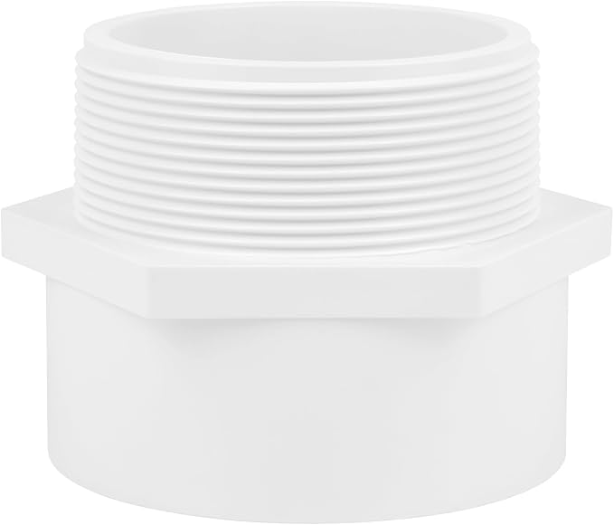 4" PVC Male Adapter Pipe Fittings, 2-Way PVC Slip Hose Adapter Coupling by Lswteiz