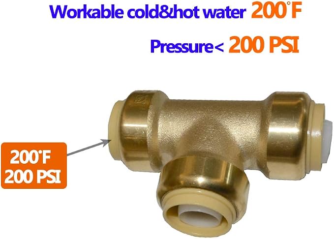 1" Pex Fitting Pex tee 6 Pcs Push Fit Plumbing Tee, Push-to-Connect Plumbing - Image 6