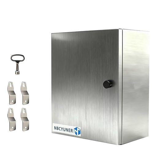 NBCYUNER Stainless Steel Electrical Enclosure 20x16x8 Inch NEMA 4X Enclosure by NBCYUNER
