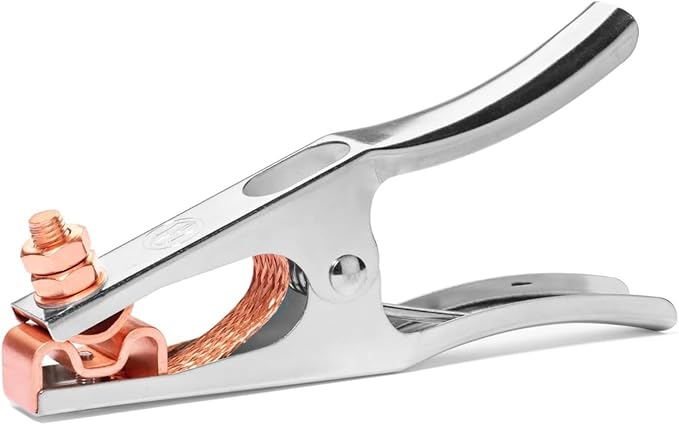 500A Electroplated Electric Welding Ground Clamp Copper Plated Jaw Braided by Unknown