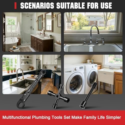 Plumbing Tools Angle Stop Wrench Kit, Ferrule Removal Tool - Image 5