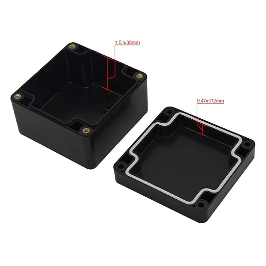 ABS Plastic Electrical Project Case Power Junction Box, Project Box Black - Image 4