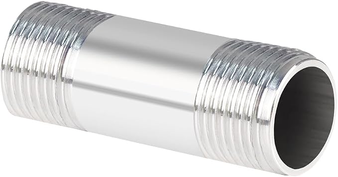 Quickun 304 Stainless Steel Nipple Pipe Fitting, 3/4" NPT x 3/4" NPT Male by VisittheQuickun