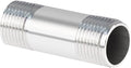 Quickun 304 Stainless Steel Nipple Pipe Fitting, 3/8" NPT x 3/8" NPT Male by VisittheQuickun