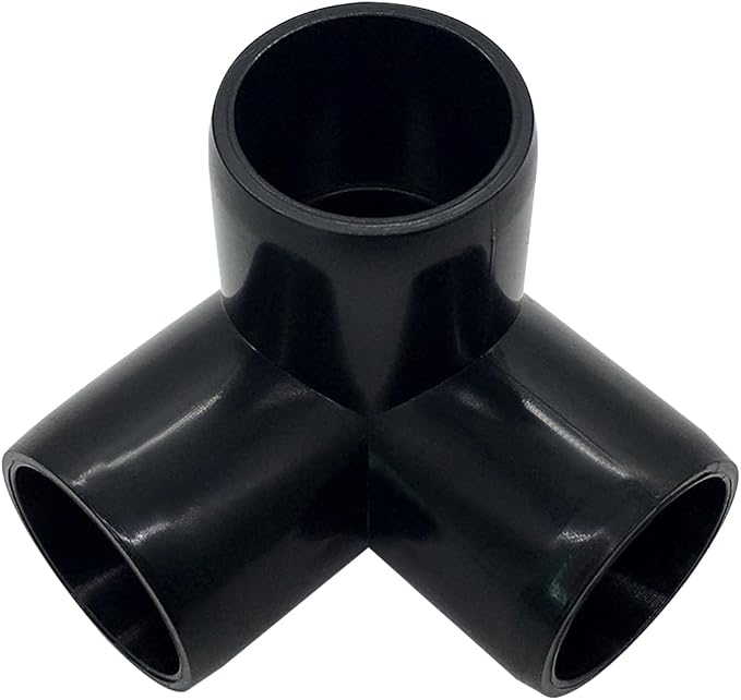 1“ Tee PVC Fitting 3 Way Elbow Connector, Furniture Grade 90 Degree Elbow Side - Image 3
