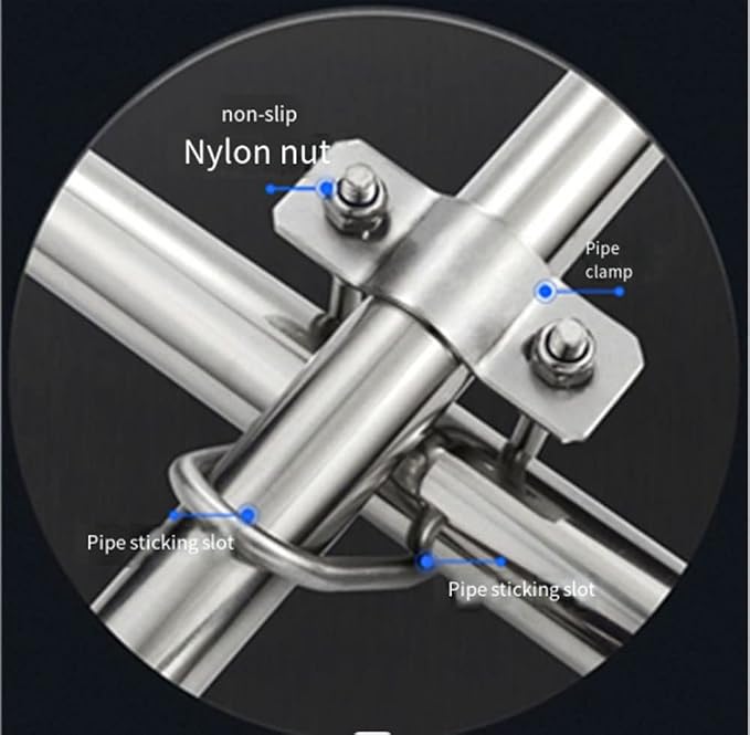 4 Pack Vertical Pipe Clip Cross Connector Clamp Mount OD 1‘’-1.2‘’ EMT Tube - Image 5