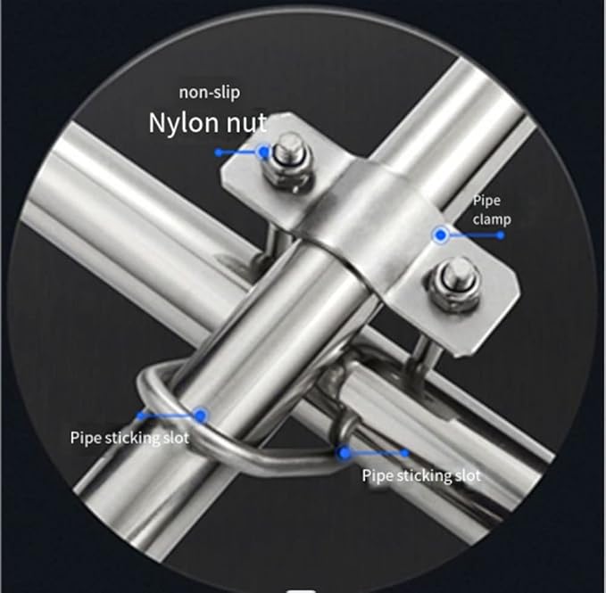 4 Pack Cross Pipe Clamp for OD 3/4'' EMT Tube Clip Double U-shaped Screw Bolt - Image 4