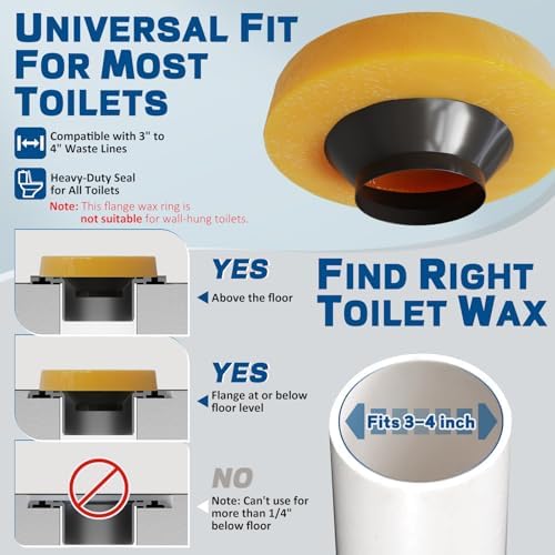 NEEXAN Toilet Wax Ring Kit, Universal Fit - Image 2