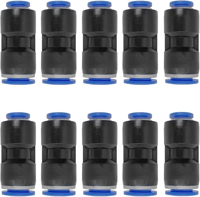 1/4" OD x 3/8" OD Pneumatic quick Connector Push to Connect fittings Straight by ROZESAZZ