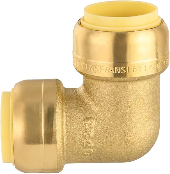 EFIELD 3/4-inch 90-Degree Elbow, Push-Fit Brass Fittings to Connect Copper - Image 4