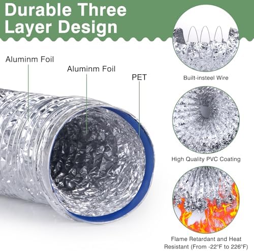 Dryer Window Vent Kit with 4 Inch 10 feet Dryer Vent Hose, Window Dryer Vent - Image 3