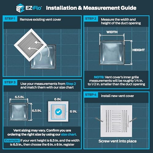 EZ-FLO 6 x 6 Inch Air Vent Cover - Image 3