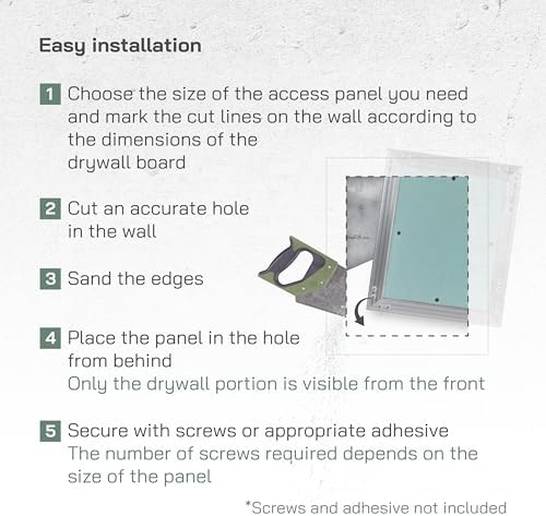 Vent Systems 16" x 20" Inch Aluminum Drywall Access Panel – Recessed Metal - Image 4