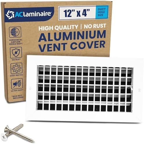 12" x 4" Duct Hole Adjustable Vent Cover by ACLAMINAIRE