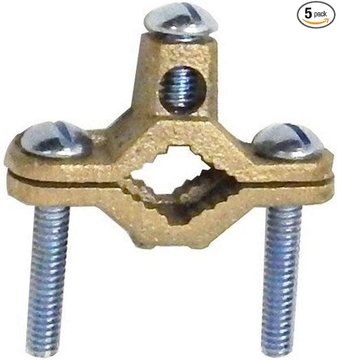 Morris Products Ground Pipe Clamp, 2-1/2-4" Water Pipe Range, 2-10 Wire Range by Morris