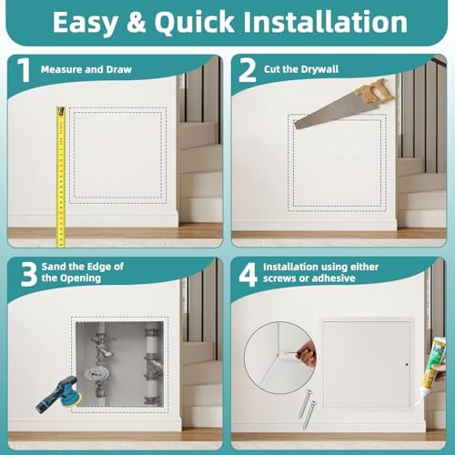 14x29 Access Panel for Drywall, Metal Drywall Access Panel for Plumbing - Image 5
