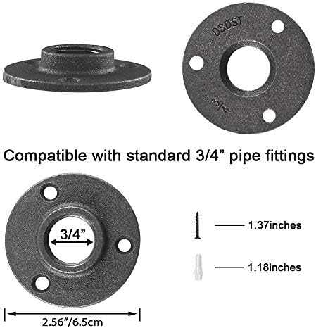 GeilSpace 10 Pack Floor Flange, Malleable Iron Pipe Fittings - Image 2