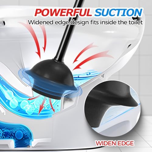 FORASTO Toilet Plunger with Holder - Image 3