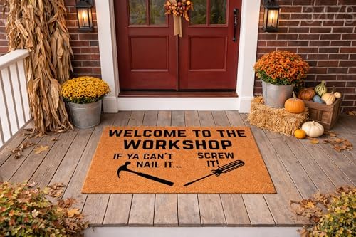 Workshop Doormat, Welcome to The Workshop, If Ya Can't Nail It Screw It - Image 2