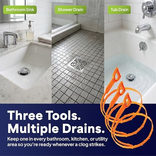 6 Pack 19.7in Drain Snake Hair Clog Remover - Image 5