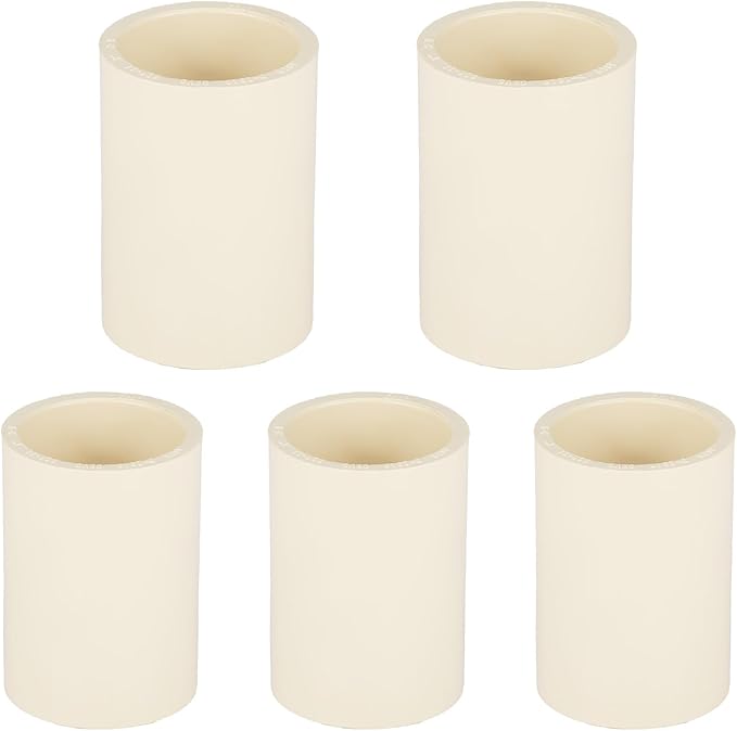 5 Pack EFIELD 1 Inch CPVC Coupling Adapter Fittings, Slip x Slip | Socket by EFIELDPEXTUBING