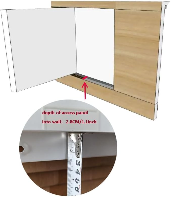 Fengze Thicken Metal Access Panel 14" x 29" Spring Lock No Key Needed Strong - Image 5