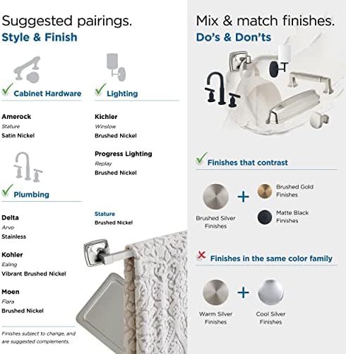Amerock Stature 7-9/16" Brushed Nickel Towel Ring - Image 5