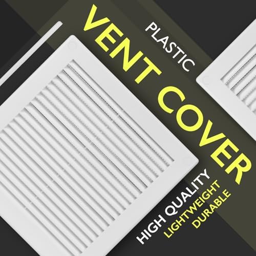 8 x 8 Inch White Air Vent Cover – Plastic Square Air Vent Grill Cover - Image 6