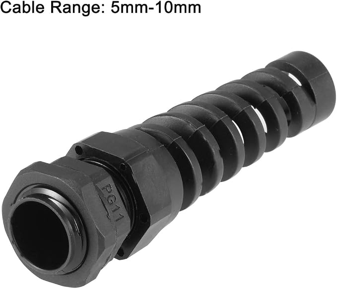 uxcell PG11 Cable Gland 5mm-10mm Wire Hole Waterproof Nylon Joint Adjustable - Image 2