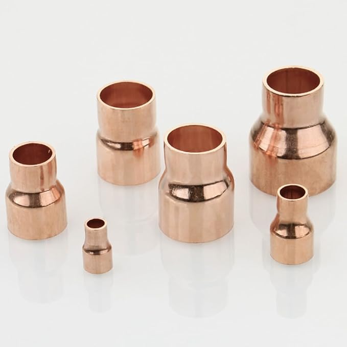 Joywayus 5PCS 3/8" ID x 1/4" ID Copper Sweat Reducer Coupling Pipe Fitting - Image 4