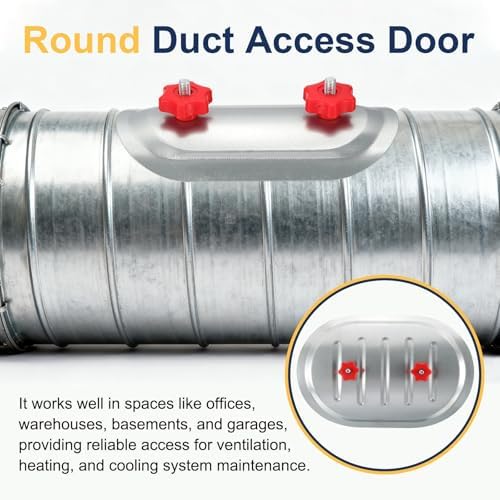 PATIKIL 14" Round Duct Access Door, Duct Maintenance Access Door Galvanized - Image 6