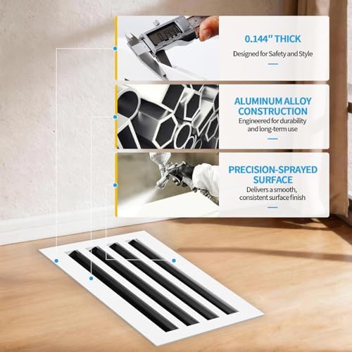 20x8 Modern AC Vent Cover, Decorative Air Vent Register Grille - Image 5