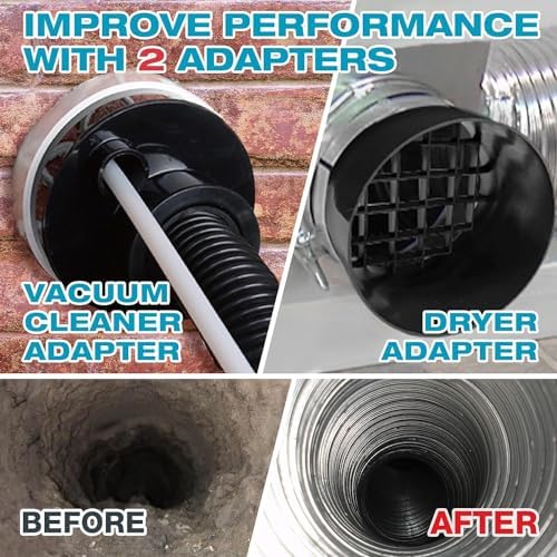 Sealegend 58-Piece 52-Feet Dryer Vent Cleaner Kit, Dryer Cleaning Tools - Image 4