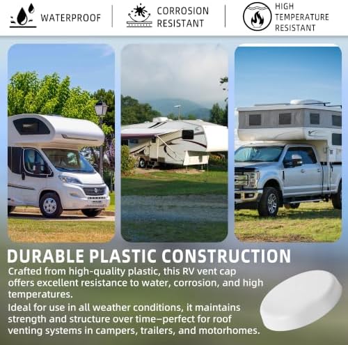 2-Pack Mushroom Style RV Plumbing Vent Cap - Image 4