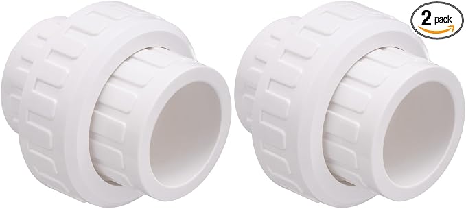 2" PVC Union Coupling Pipe Fitting PVC Adapter Schedule 40, EPDM O-Ring by carvedexquisitely