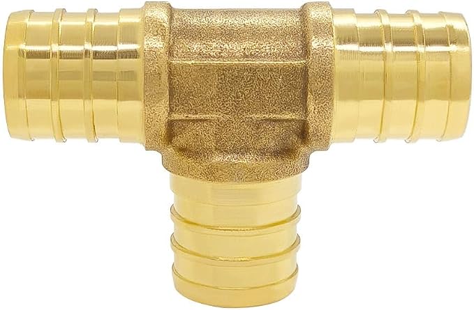 Hooshing 6PCS 3/4" Pex Tee Fittings, Brass Barb Crimp Fitting - Image 5